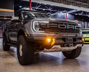 Ford Ranger Raptor Front Bumper - Rival 4x4 - Aluminum w/Winch Mount and Recovery Points - `24-`26